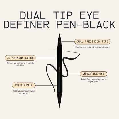Dual Tip Eye Definer Pen - Black